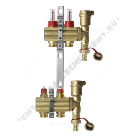 Группа коллекторная Danfoss 088U0726 FHF-F set 1"х3/4-6 с расход и кроншт в Саратове 1