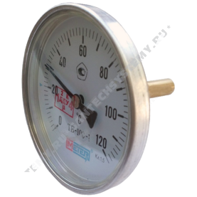 Термометр биметаллический Метер ТБ100 120C Дк 100 L=80 в Саратове 0