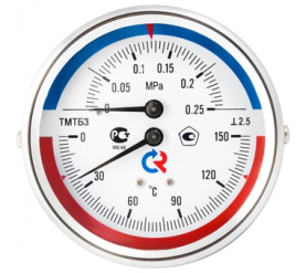 Термоманометр 80 мм, ТМТБ-31Р.1(0-120С)(0-0,6MPa)G12.2,5 ТИП - ТМТБ-31Р, температур РОСМА 00000002329 в Саратове 1