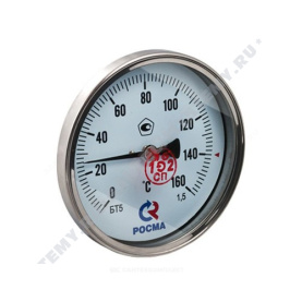 Термометр биметаллический Метер ТБ100 160C Дк 100 L=40 в Саратове 0