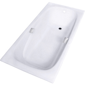Чугунная ванна Aqualux ZYA-24C-2 180x85 белая, без ручек и ножек, антислип в Саратове 1