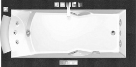 Ванна 180х90см SX со смес, дезинф. и подсветкой бел/хром/венге JACUZZI 9F43-344A в Саратове 0