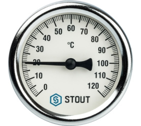 Термометр биметаллический с погружной гильзой. Корпус Dn 63 мм, гильза 75 мм 1 STOUT SIM-0001-637515 в Саратове 1