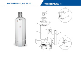 Газовый котел напольный ЖМЗ АКГВ-17,4-3 Универсал Sit (Н) (481000) в Саратове 2