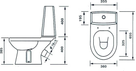 Унитаз-компакт Оскольская керамика Леда белый Стандарт с сиденьем 47301100206 в Саратове 1