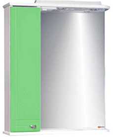 Шкаф-зеркало Домино Блик 60 Эл. левый (зеленый) в Саратове 0