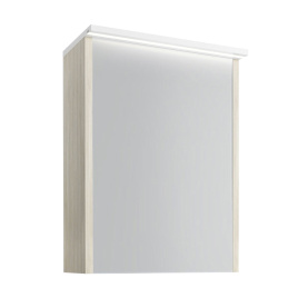 Шкаф зеркальный Марино 50, белый с выбеленным деревом в Саратове 0