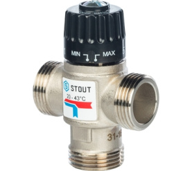 Термостатический смесительный клапан для систем отопления и ГВС 1 НР 20-43° STOUT SVM-0020-164325 в Саратове 0