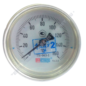 Термометр биметаллический Метер ТБ63 160C Дк 63 L=60 в Саратове 1
