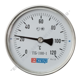 Термометр биметаллический Метер ТБ100 120C Дк 100 L=100 в Саратове 2