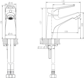 Смеситель для раковины Rossinka RS32-11 в Саратове 1