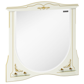 Зеркало Луиза-II 100, белый матовый, зол. пат. в Саратове 1