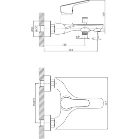 Смеситель ZEVEN (арт. ZE61610941)для ванной короткий излив, карт.35 мм Zollen в Саратове 2