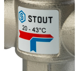 Термостатический смесительный клапан для систем отопления и ГВС 1 НР 20-43° STOUT SVM-0020-254325 в Саратове 3