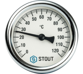 Термометр биметаллический с погружной гильзой. Корпус Dn 63 мм, гильза 50 мм 1 STOUT SIM-0001-635015 в Саратове 1