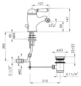 Смеситель для биде бронза NICOLAZZI 3403BZ75 в Саратове 3