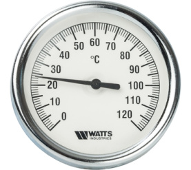 Термометр биметаллический с погружной гильзой 80 мм, штуц F+R801(T) 8050 Watts 10005931(03.02.040) в Саратове 1