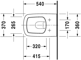 Унитаз подвесной Duravit Durastyle 370x540 мм 2538090000, безободковый, с вертикальным смывом в Саратове 2