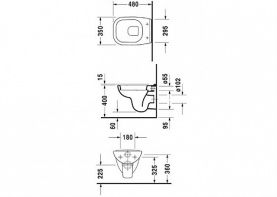 Унитаз подвесной белый DURAVIT 22110900002 в Саратове 2