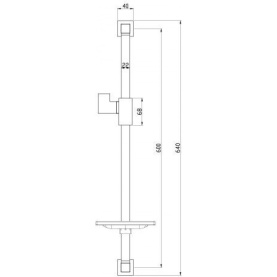 Душевая стойка Lemark LM8069C с прямоугольной мыльницей в Саратове 1