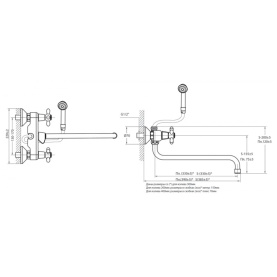 Смеситель Лазер (арт.2022362) для ванны S излив 330 мм, VarioFin ВАРИОН в Саратове 2