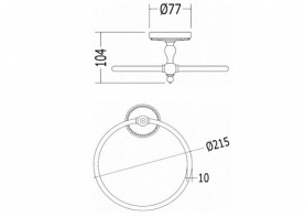 Полотенцедержатель-кольцо бел/латунь DD DOR407OT в Саратове 2