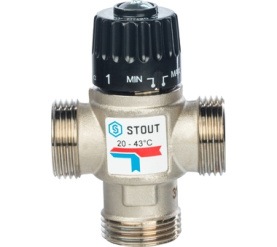 Термостатический смесительный клапан для систем отопления и ГВС 1 НР 20-43° STOUT SVM-0020-164325 в Саратове 1