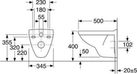 Унитаз подвесной Gustavsberg Nautic 5530 GB115530001000 без крышки сиденья в Саратове 2