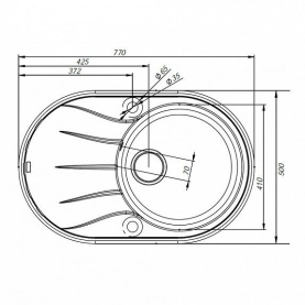 Мойка из камня Iddis Kitchen G 770x500 K14S771i87 сафари в Саратове 3