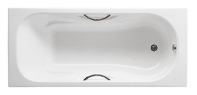 Чугунная ванна Roca Malibu 150x75 2315G000R с противоскольжением, с отверстиями для ручек в Саратове 0