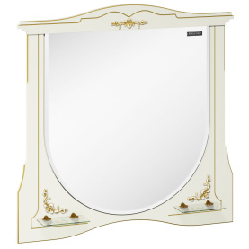 Зеркало Луиза-II 100, белый матовый, зол. пат. в Саратове 0