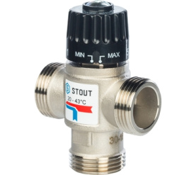 Термостатический смесительный клапан для систем отопления и ГВС 1 НР 20-43° STOUT SVM-0020-254325 в Саратове 0