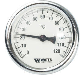 Термометр биметаллический с погружной гильзой 63 мм, штуц F+R801(T) 6375 Watts 10005809(03.01.060) в Саратове 0