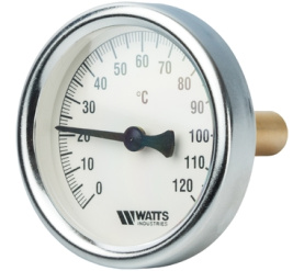 Термометр биметаллический с погружной гильзой 63 мм, штуц F+R801(T) 6350 Watts 10005800(03.01.040) в Саратове 0