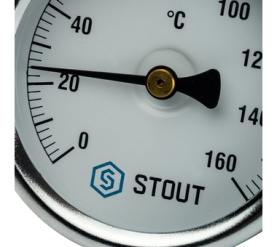 Термометр биметаллический с погружной гильзой. Корпус Dn 63 мм, гильза 50 мм 1 STOUT SIM-0002-635015 в Саратове 3