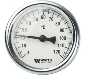 Термометр биметаллический с погружной гильзой 63 мм, штуц F+R801(T) 6350 Watts 10005800(03.01.040) в Саратове 1
