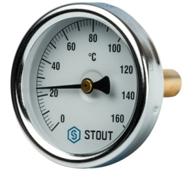 Термометр биметаллический с погружной гильзой. Корпус Dn 63 мм, гильза 50 мм 1 STOUT SIM-0002-635015 в Саратове 0