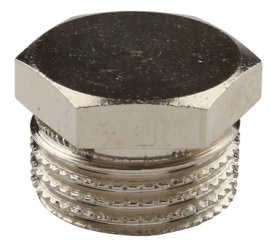 Заглушка НР никелированная 1/2 для стальных труб резьбовой TIEMME 1500172(1878N0004) в Саратове 3