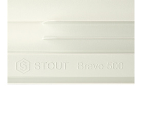 Радиатор алюминиевый боковое подключение STOUT Bravo 500 14 секций SRA-0110-050014 в Саратове 9