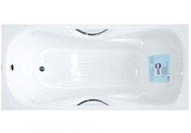 Чугунная ванна Aqualux ЧА18080 180х80 см с ручками, с ножками в Саратове 0