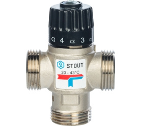 Термостатический смесительный клапан для систем отопления и ГВС 1 НР 20-43° STOUT SVM-0020-164325 в Саратове 2