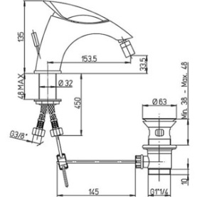 Смеситель PAINI F1 F1CR3062SKM для биде хром в Саратове 1