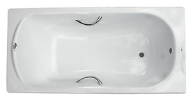 Чугунная ванна Roca Haiti 160x80 2330G000R с противоскольжением, с отверстиями для ручек в Саратове 0