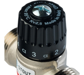 Термостатический смесительный клапан для систем отопления и ГВС 1 НР 20-43° STOUT SVM-0020-254325 в Саратове 4