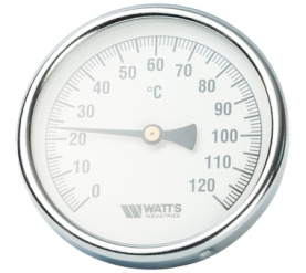 Термометр биметаллический с погружной гильзой 100 мм F+R801(T) 10075 Watts 10006071(03.03.060) в Саратове 0
