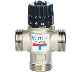 Термостатический смесительный клапан для систем отопления и ГВС 1 НР 20-43° STOUT SVM-0020-254325 в Саратове 2