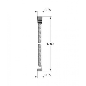 Шланг душевой MOVARIO (арт.28025000) металл. 1,75 м, функция Twistfree GROHE в Саратове 2