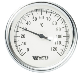 Термометр биметаллический с погружной гильзой 80 мм F+R801(T) 80100 Watts 10005950(03.02.100) в Саратове 0