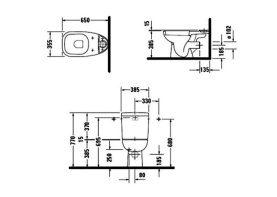 Унитаз напольный Duravit D-Code с бачком и сиденьем 21110900002+0927100004+0067310000 в Саратове 1