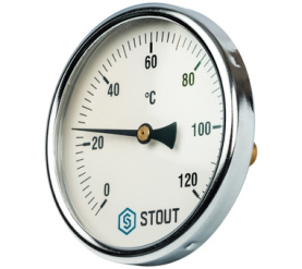 Термометр биметаллический с погружной гильзой. Корпус Dn 100 мм, гильза 50 мм STOUT SIM-0001-105015 в Саратове 0
